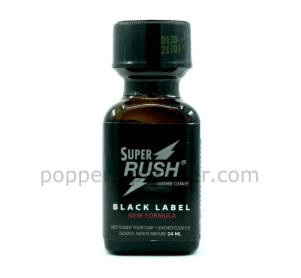 poppers super rush black label 24 ml au nitrite d'amyle