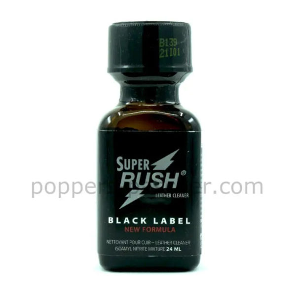 poppers super rush black label 24 ml au nitrite d'amyle